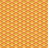 Orange shade of Japanese wave pattern background. Japanese seamless pattern vector. Waves background illustration. for clothing, wrapping paper, backdrop, background, gift card. vector