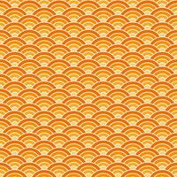 Orange shade of Japanese wave pattern background. Japanese seamless pattern vector. Waves background illustration. for clothing, wrapping paper, backdrop, background, gift card. vector