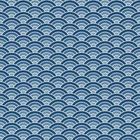 Navy blue shade of Japanese wave pattern background. Japanese seamless pattern vector. Waves background illustration. for clothing, wrapping paper, backdrop, background, gift card. vector