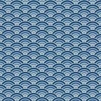 Navy blue shade of Japanese wave pattern background. Japanese seamless pattern vector. Waves background illustration. for clothing, wrapping paper, backdrop, background, gift card. vector