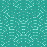 Green Japanese wave pattern background. Japanese seamless pattern vector. Waves background illustration. for clothing, wrapping paper, backdrop, background, gift card. vector