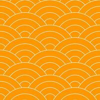 Orange Japanese wave pattern background. Japanese seamless pattern vector. Waves background illustration. for clothing, wrapping paper, backdrop, background, gift card. vector