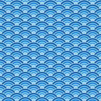 Blue shade of Japanese wave pattern background. Japanese seamless pattern vector. Waves background illustration. for clothing, wrapping paper, backdrop, background, gift card. vector