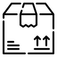caja de cartón icono ilustración, para uiux, infografía, etc vector