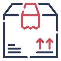 caja de cartón icono ilustración, para uiux, infografía, etc vector