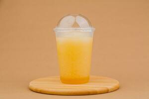 Orange juice is not good for health. sweet fruit juice Cold drink to quench your thirst, glass of orange juice photo