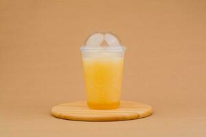 Orange juice is not good for health. sweet fruit juice Cold drink to quench your thirst, glass of orange juice photo