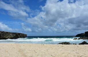 Waves Lapping the Shore at Boca Keto in Aruba photo