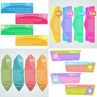 Set of four step by step infographic design template. Vector illustration
