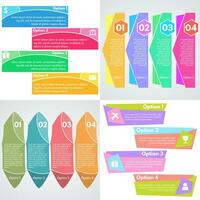 Set of four step by step infographic design template. Vector illustration