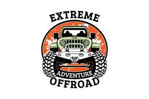 extreme adventure offroad logo design for your T- Shirts vector