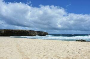 Empty Beach at Secluded Boca Keto in Aruba photo