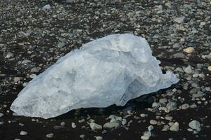 Large Chunk of Ice on Black Stone Beach photo