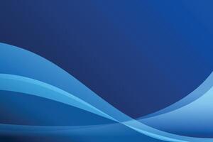 Blue abstract background with wavy lines vector