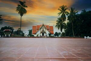 phumin temple one of most popular traveling destination in nan province northern of thailand photo