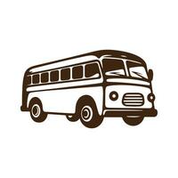 Logo of bus icon school bus concept vector isolated transport bus silhouette design