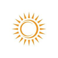 Sun logo vector template and symbol design