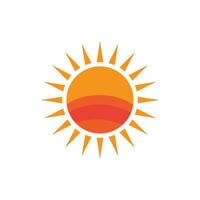 Sun logo vector template and symbol design