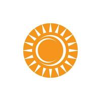 Sun logo vector template and symbol design