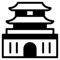 Hwaseong Fortress icon illustration, for UIUX, Infographic, etc vector