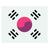 South Korea flag icon illustration, for UIUX, Infographic, etc vector