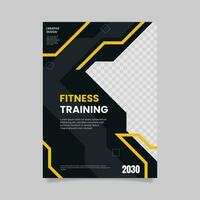 Flat fitness vertical poster template. - Vector. vector