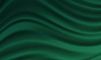 Background of green fabric with several folds. - Vector. vector