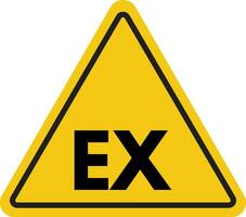 Explosive EX icon . Explosive risk area zone icon vector