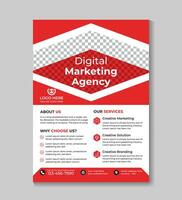 Professional modern digital marketing business flyer design template brochure, cover, annual report, poster, flyer, promotion, advertising, leaflet design vector