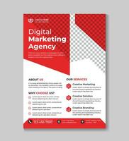 Modern digital marketing business flyer design template brochure, cover, annual report, poster, flyer, promotion, advertising, leaflet design vector