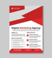 Corporate creative modern digital marketing business flyer design template brochure, cover, annual report, poster, flyer, promotion, advertising, leaflet design vector