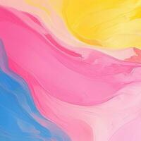 Simple abstract background in blue pink and yellow color, empty space for text and design photo