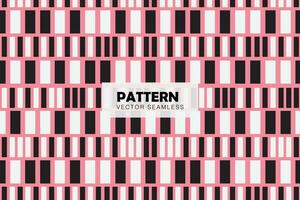 White and black rectangle shapes pink background seamless repeat pattern vector