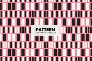 White and black rectangle shapes pink background seamless repeat pattern vector