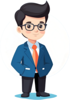 businessman cartoon clipart ai generative png