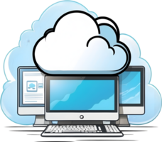 cloud computing, , ai generative png