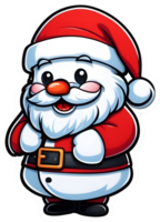 santa claus cartoon clipart ai generative,Christmas icons, Festive symbols, Holiday season, Xmas decorations png