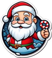 santa claus cartoon clipart ai generative,Christmas icons, Festive symbols, Holiday season, Xmas decorations png
