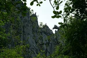 Limestone rocks on the islands of the Philippines photo