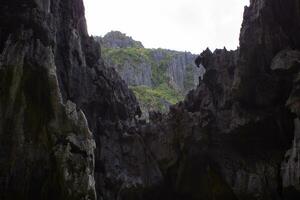 Limestone rocks on the islands of the Philippines photo