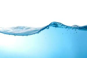 Abstract illustration Clear water surface with ripples and bubbles. beautiful white background. close-up photo