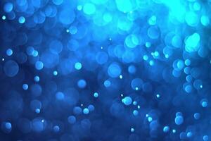 blue bokeh background, blurred background. beautiful glowing light. photo