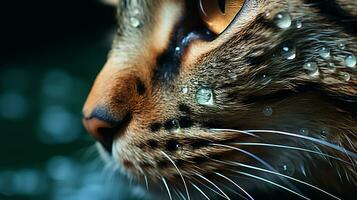 Beautiful cat picture, cute feline animal background image, AI Generated photo