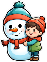 boneco de neve clipart ai generativo, natal ícones, festivo símbolos, feriado temporada, natal decorações png