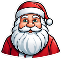 Père Noël claus dessin animé clipart ai génératif, Noël Icônes, de fête symboles, vacances saison, Noël décorations png