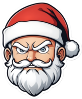 Santa Claus viso con barba e baffi su , ai generativo png