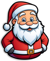 santa claus cartoon clipart ai generative,Christmas icons, Festive symbols, Holiday season, Xmas decorations png