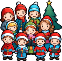 Navidad villancico clipart ai generativo, navidad iconos, festivo símbolos, fiesta estación, Navidad decoraciones png