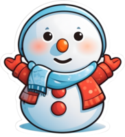 snögubbe ClipArt ai generativ, jul ikoner, festlig symboler, Semester säsong, xmas dekorationer png