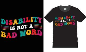 disabilities awareness day t shirt design vector